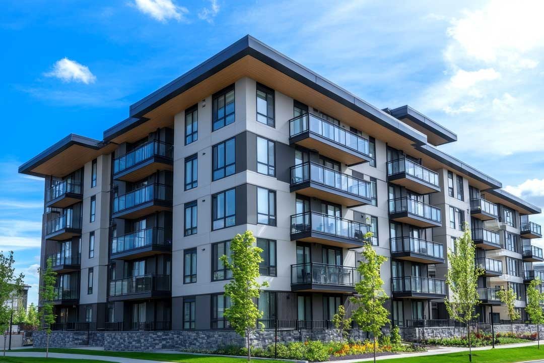 Modern residential apartment building