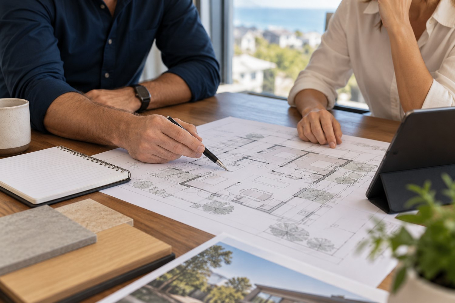 Reviewing a property floor plan for a tailored scope